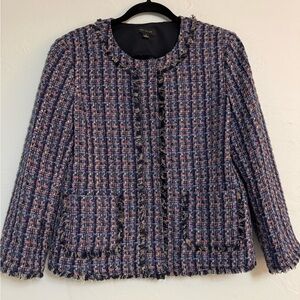 Ann Taylor Multicolor Tweed Blazer